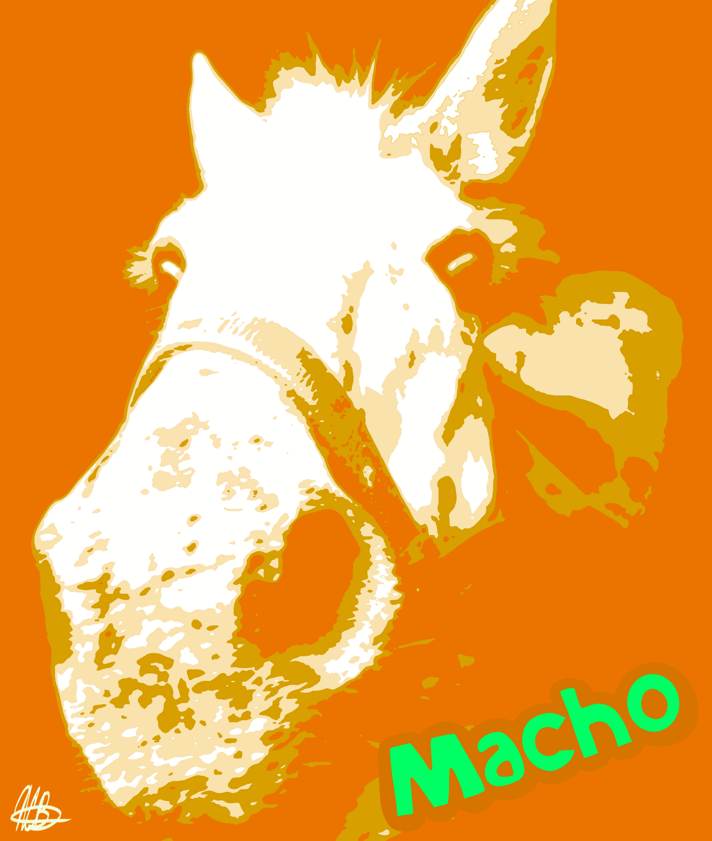 Custom 3 Color Pop Art Drawing