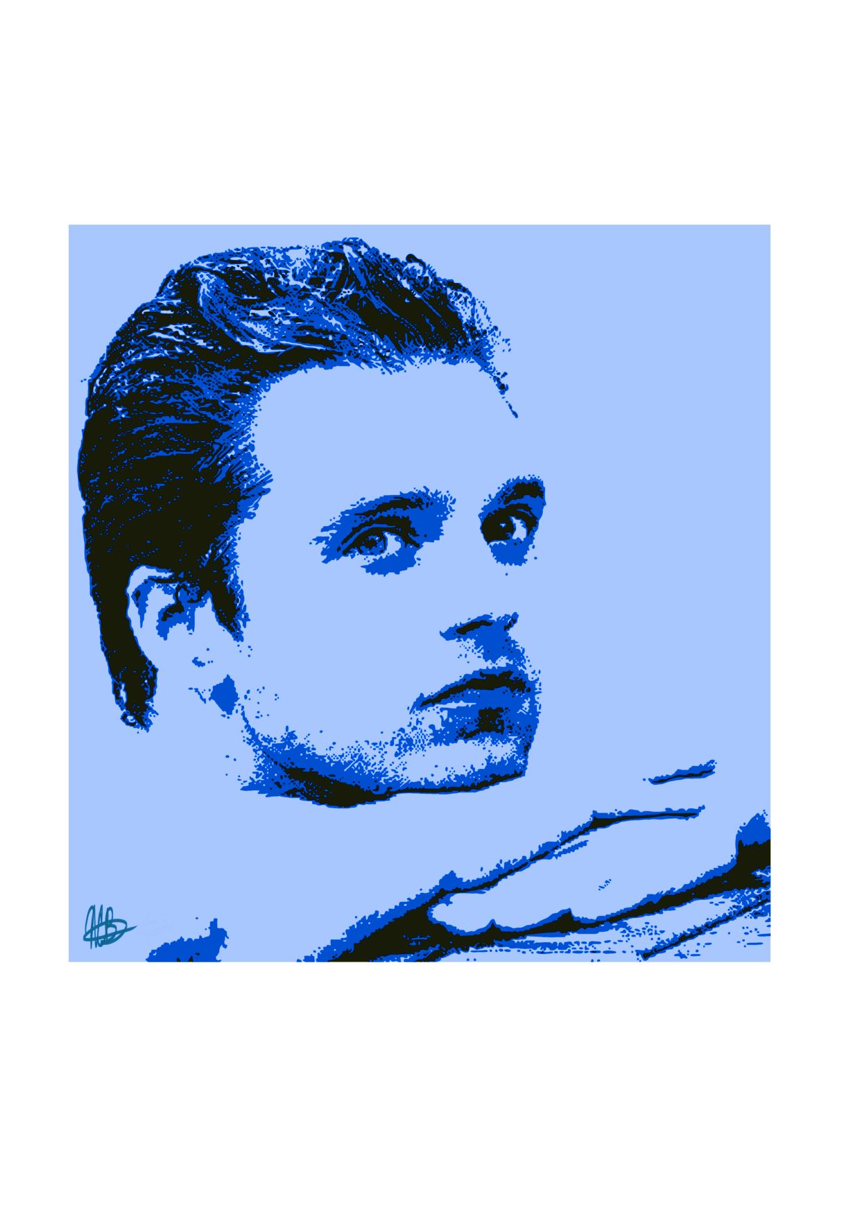 Custom 2 Color Pop Art Drawing