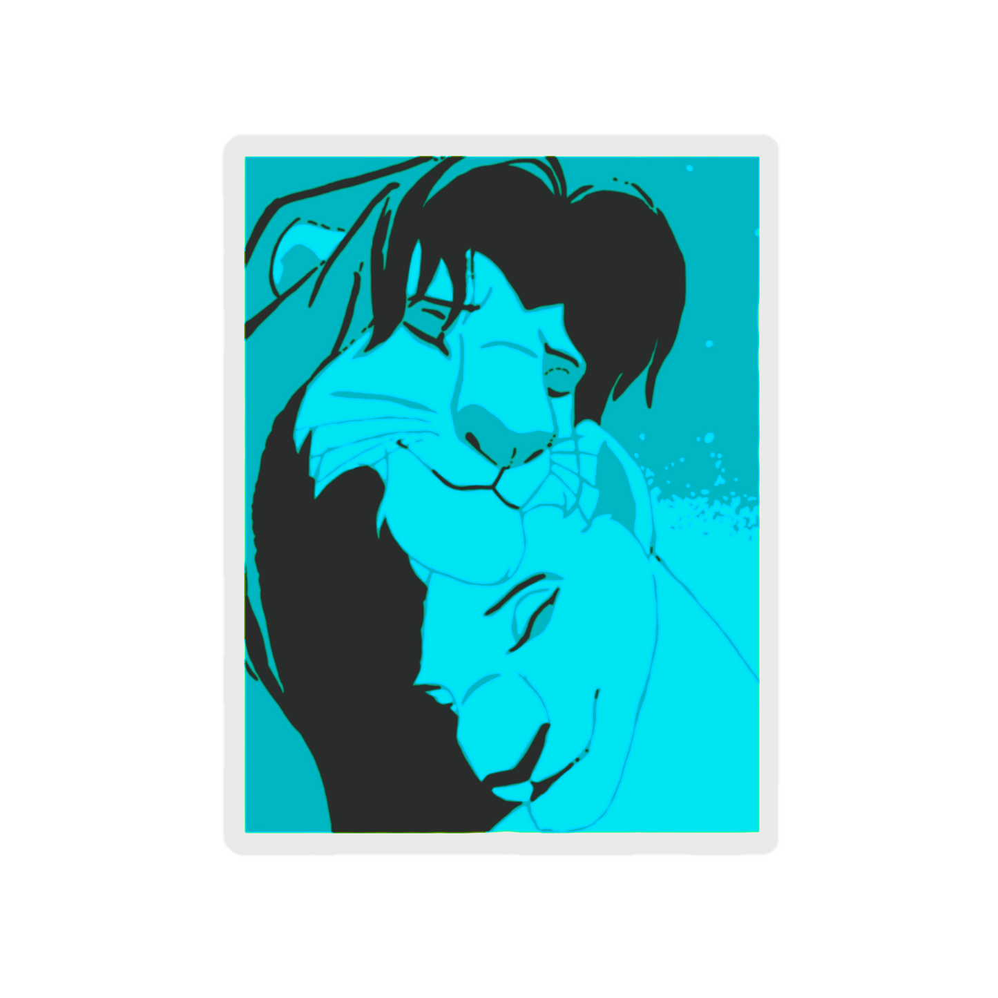 Custom 2 Color Pop Art Drawing