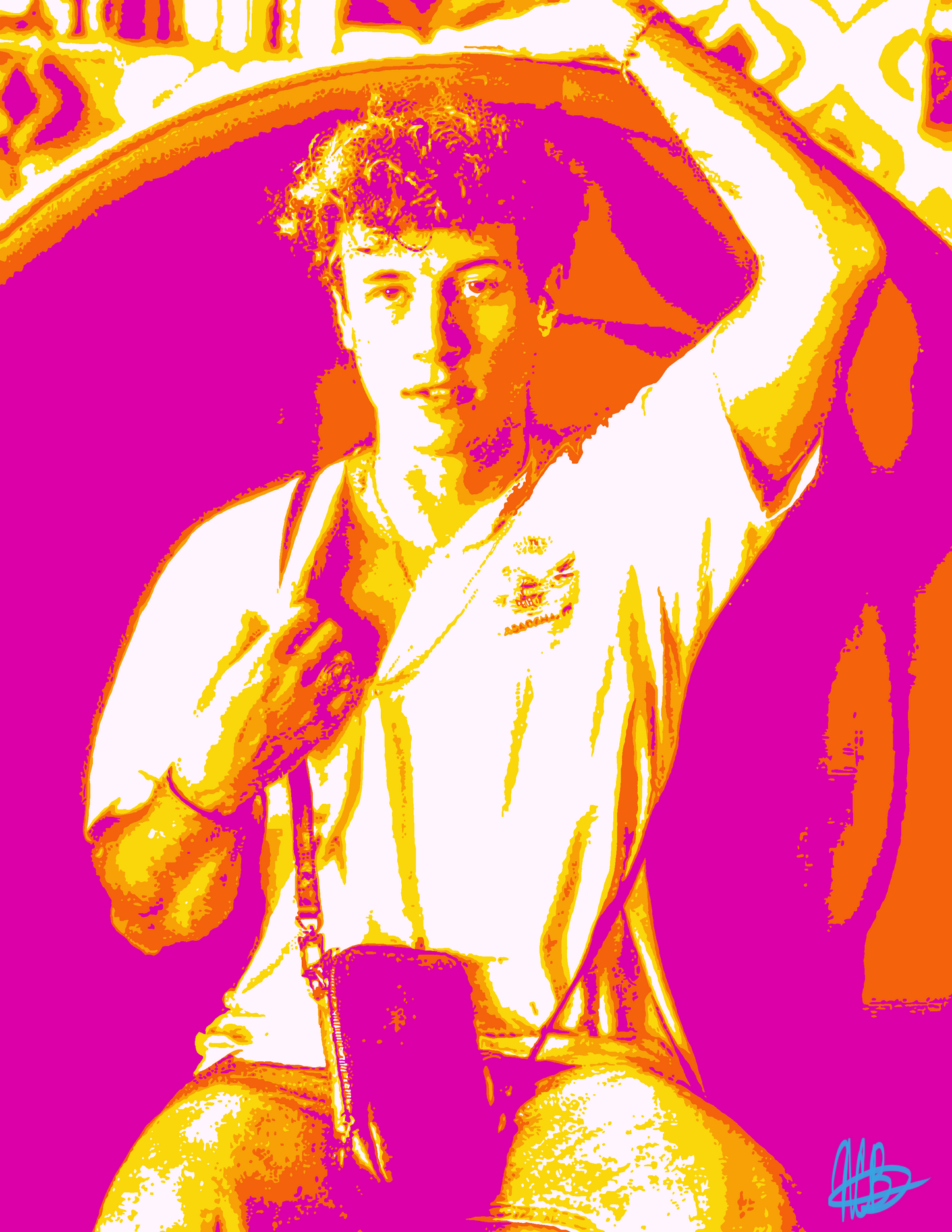 Custom 4 Color Pop Art Drawing