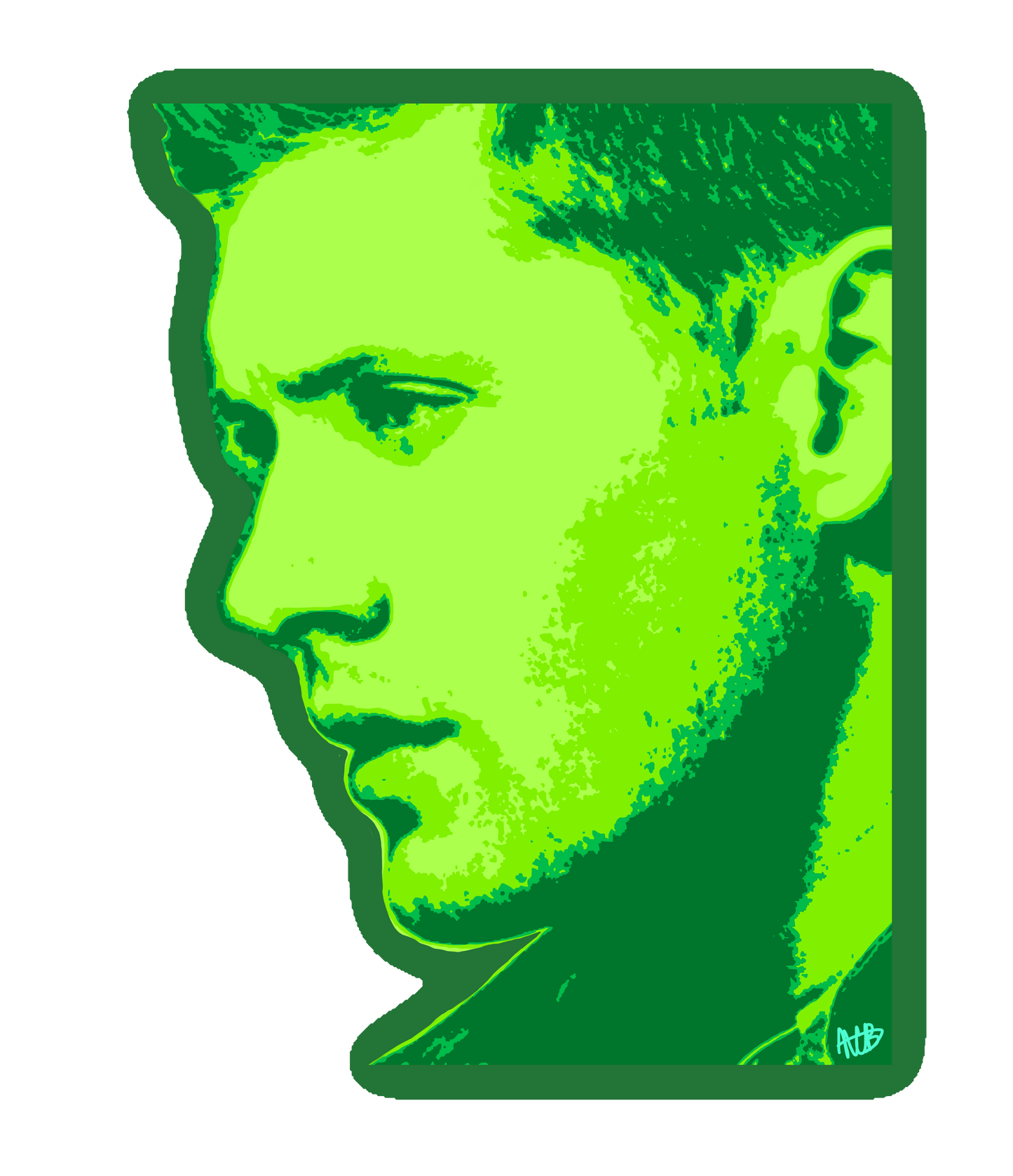 Custom 3 Color Pop Art Drawing